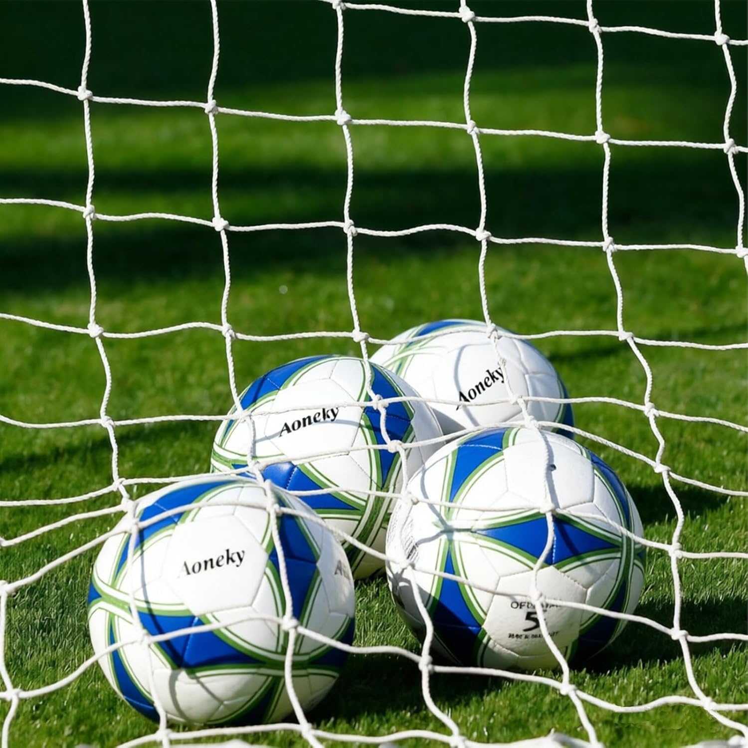 Voetbaldoelnet 7.3x2.4m - Polyethyleen - 45% Korting