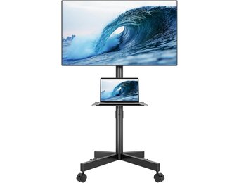 Verrijdbare TV Standaard Zwart - 23-60 Inch - 29% Korting