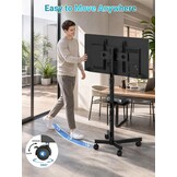 Verrijdbare TV Standaard Zwart - 23-60 Inch - 29% Korting