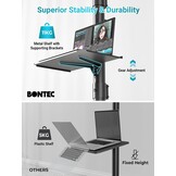 Verrijdbare TV Standaard Zwart - 23-60 Inch - 29% Korting