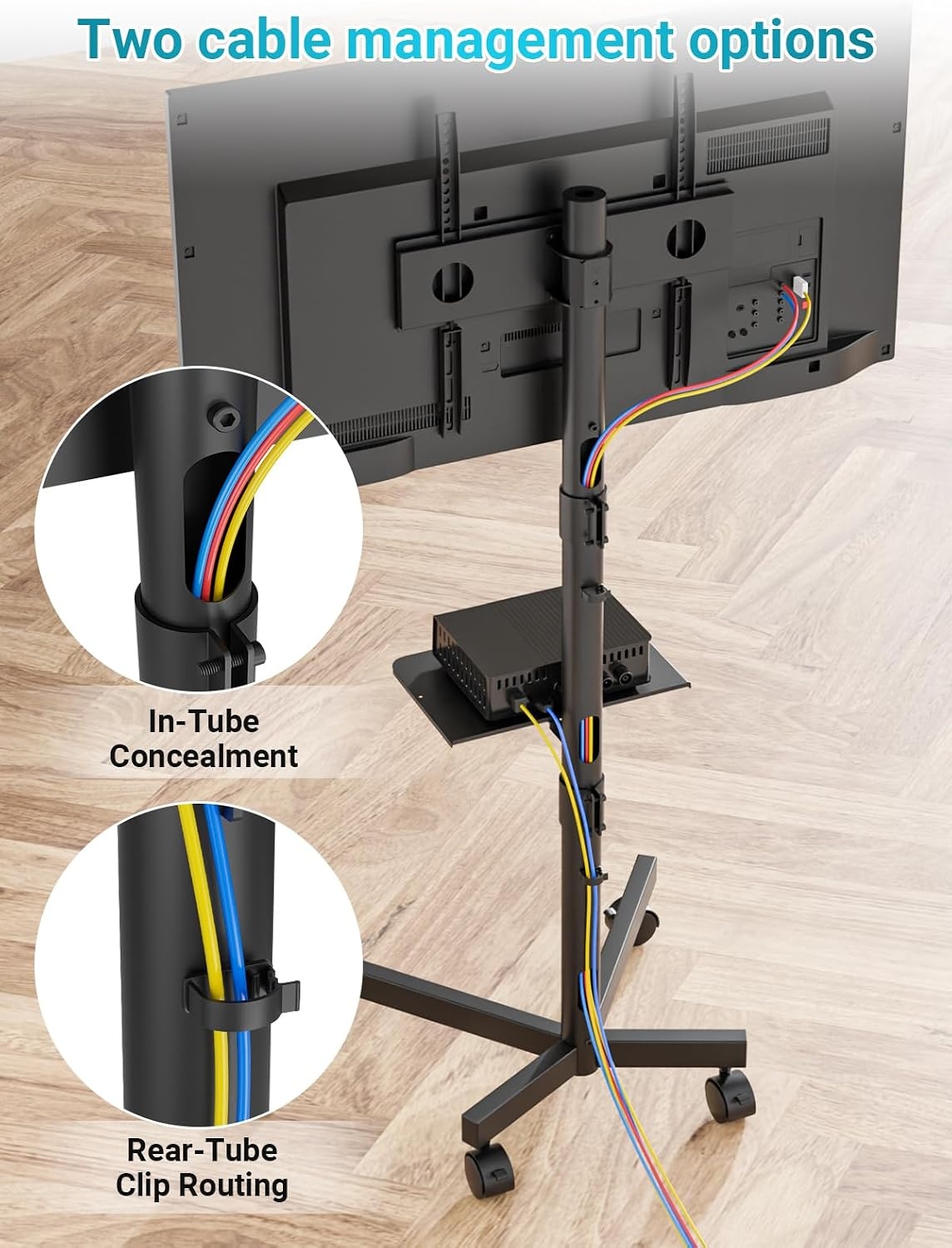 Verrijdbare TV Standaard Zwart - 23-60 Inch - 29% Korting