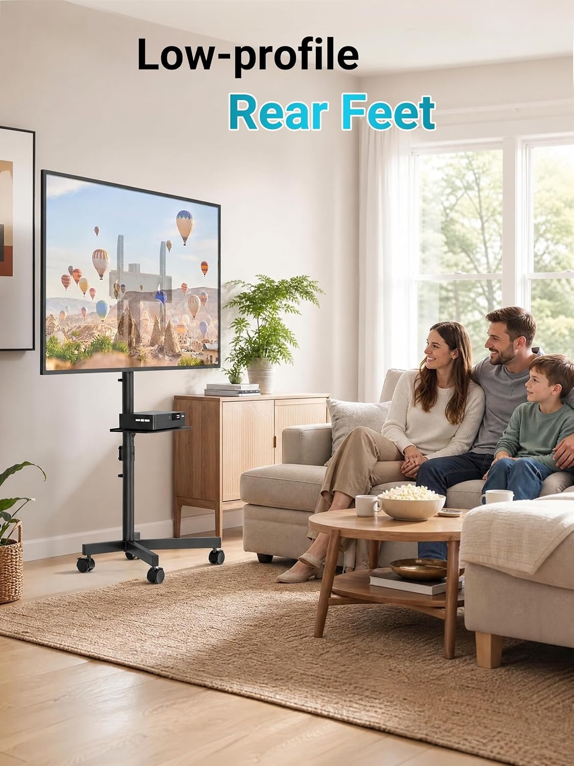 Verrijdbare TV Standaard Zwart - 23-60 Inch - 29% Korting