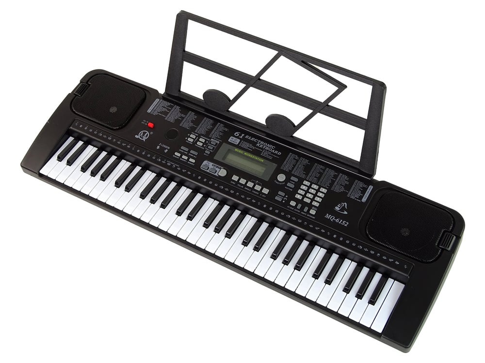 Keyboard piano 70x23x7cm zwart inclusief microfoon