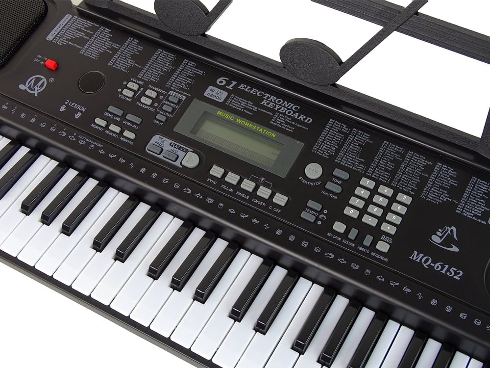 Keyboard piano 70x23x7cm zwart inclusief microfoon