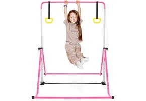Roze Turnstang voor Kinderen met Gymringen - 33% Korting!