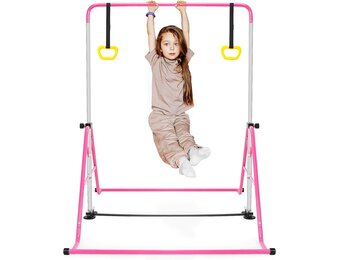 Roze Turnstang voor Kinderen met Gymringen - 33% Korting!