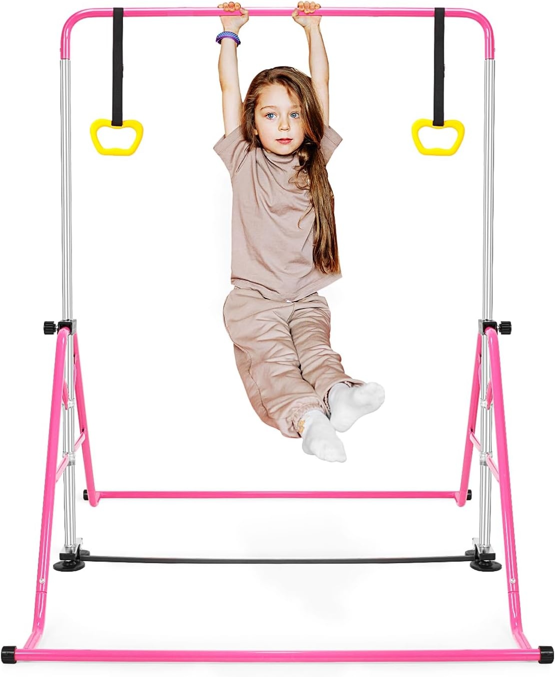 Roze Turnstang voor Kinderen met Gymringen - 33% Korting!