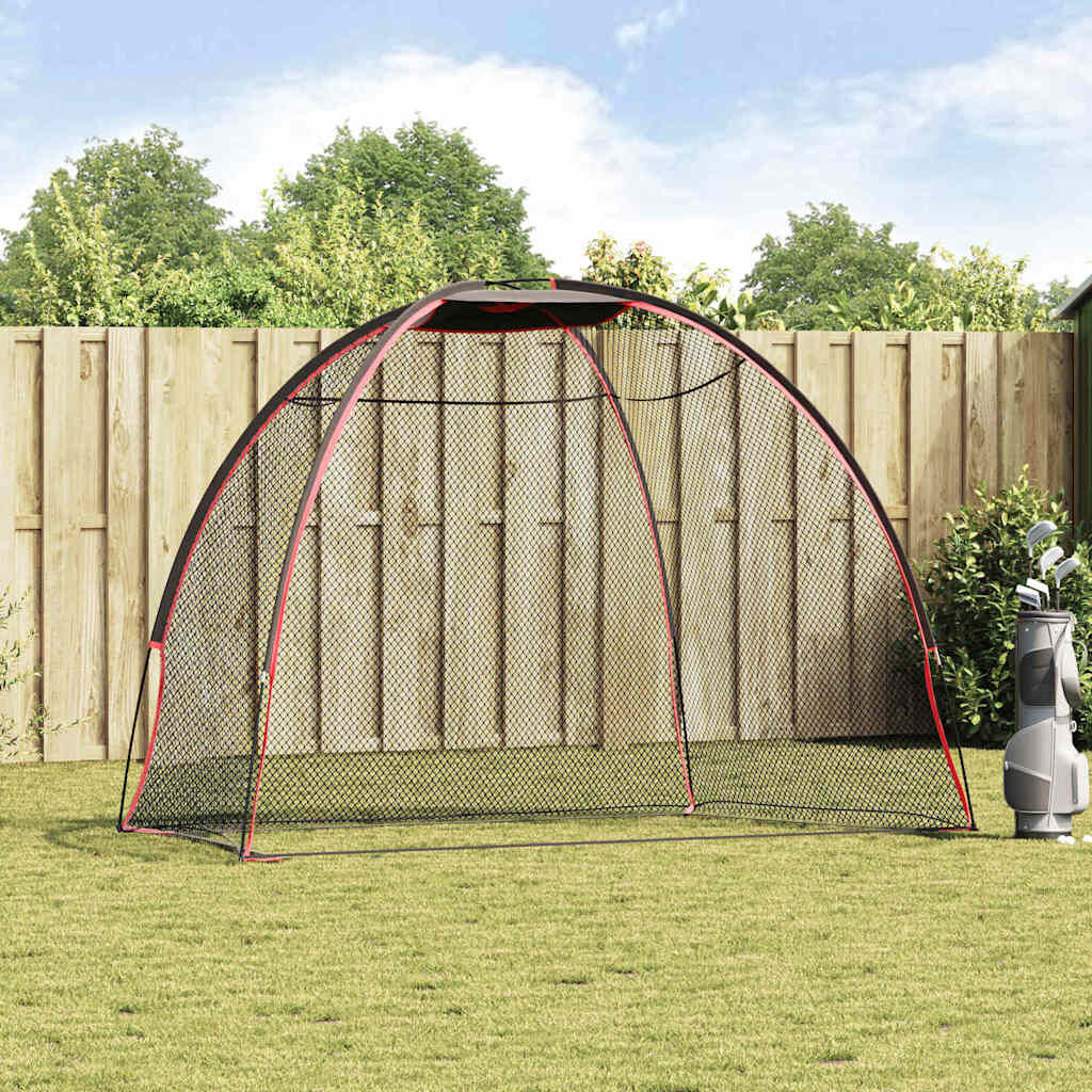 VidaXL Golf Oefennet - Zwart Polyester - 314x150x206cm - 60% Korting