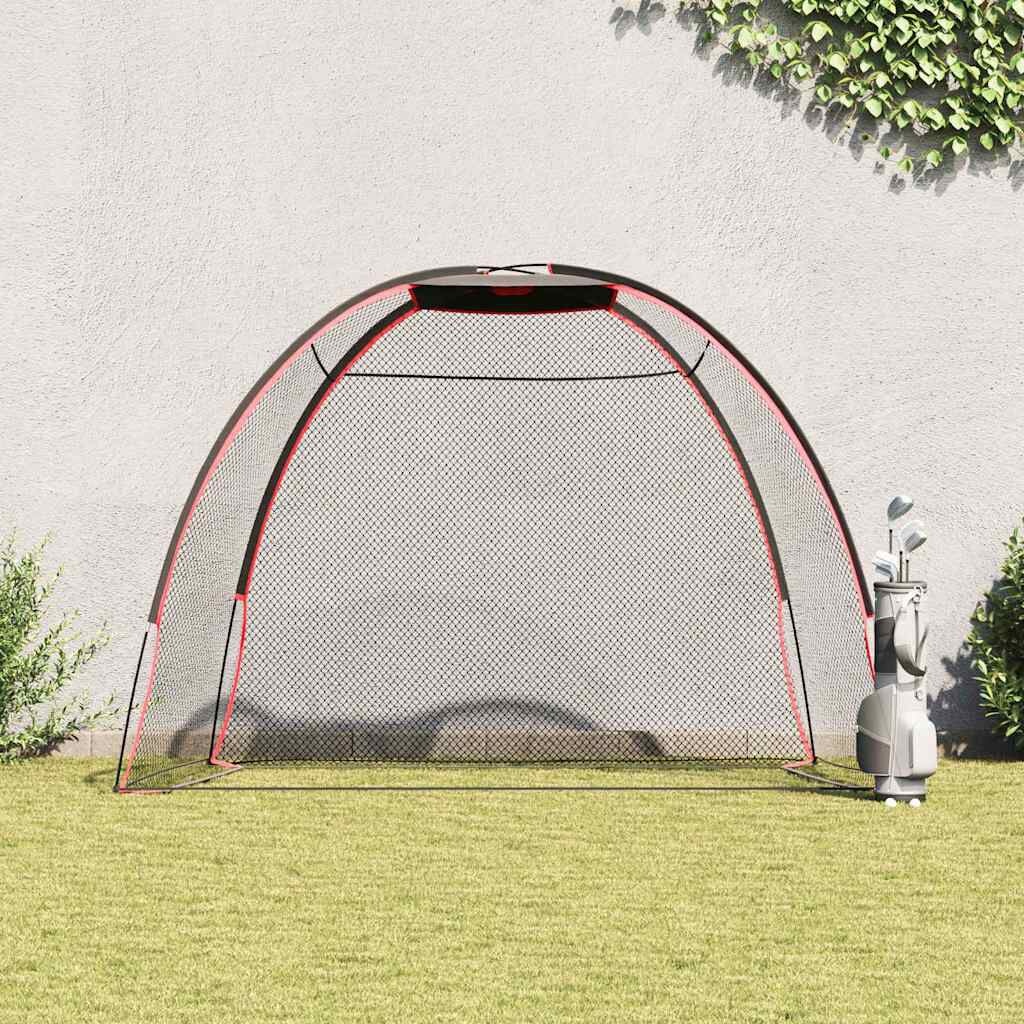 VidaXL Golf Oefennet - Zwart Polyester - 314x150x206cm - 60% Korting