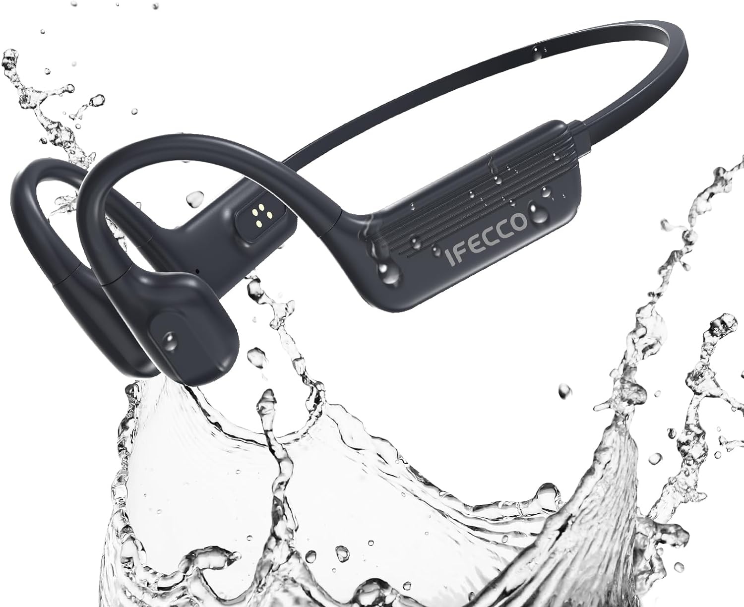 IFECCO Hoofdtelefoon voor zwemmen en activiteiten, IP68 waterdicht, Bluetooth 5.4, open ear hoofdtelefoon met 32 GB MP3