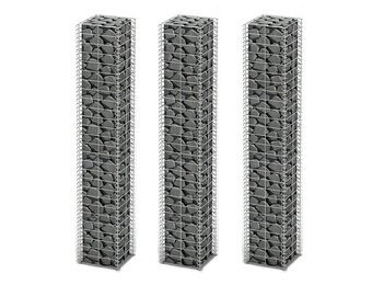 vidaXL 3-delige Schanskorfset 25x25x150 cm gegalvaniseerd draad