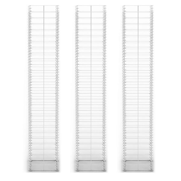 vidaXL 3-delige Schanskorfset 25x25x150 cm gegalvaniseerd draad