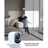 2K Indoor Beveiligingscamera met Batterij & AI Herkenning - 60% Korting