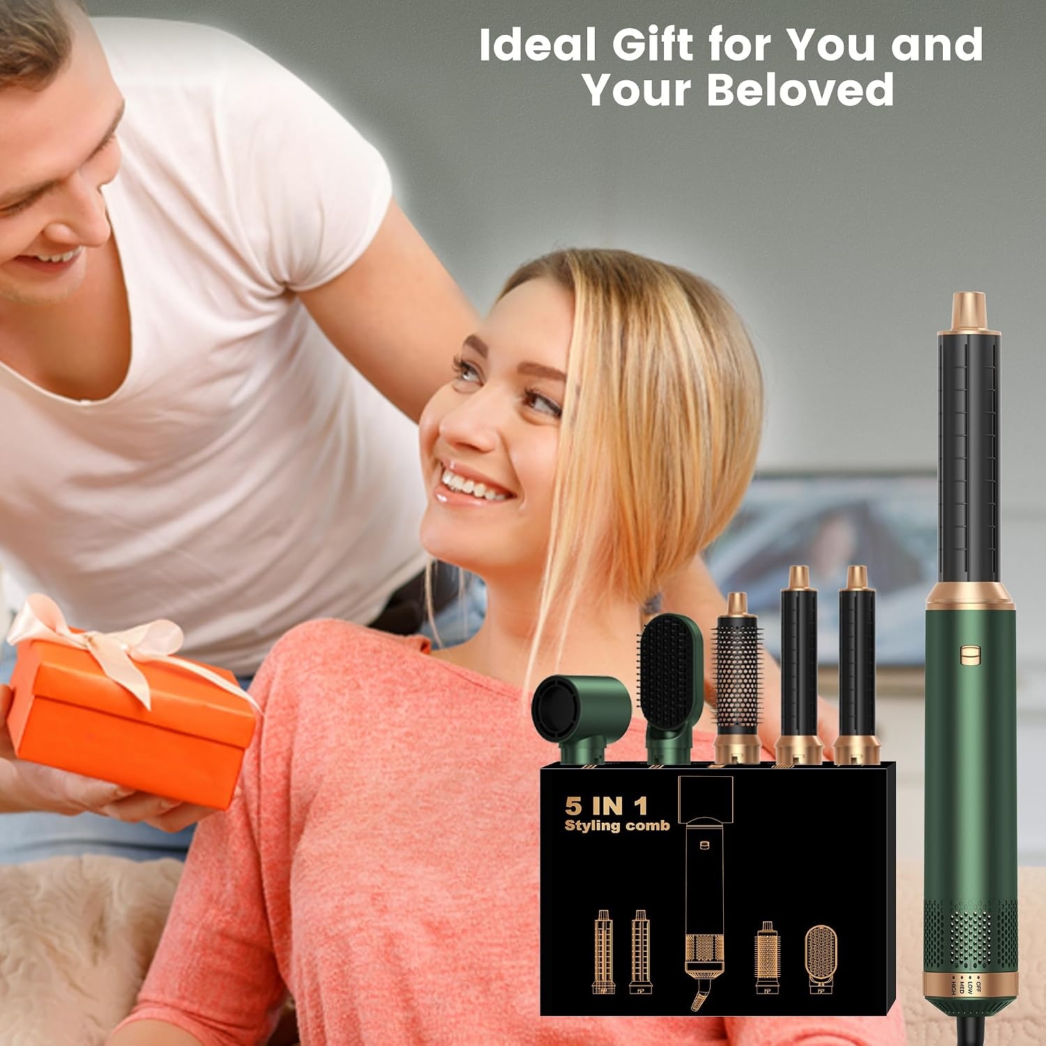 Heteluchtborstel 5-in-1 Haarstyler met 45% Korting