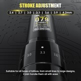 PFARRER PR-TKE652AEU-1 Draadloze Machine Set 1600mAh Batterij LCD Digitaal 20PCS Naald 7 Inks Draadloze Accessoires