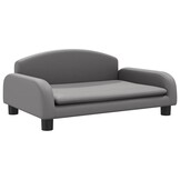 vidaXL Kinderbank Grijs Kunstleer 70x45x30 cm - 60% Korting