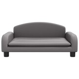 vidaXL Kinderbank Grijs Kunstleer 70x45x30 cm - 60% Korting