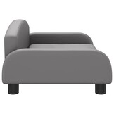vidaXL Kinderbank Grijs Kunstleer 70x45x30 cm - 60% Korting