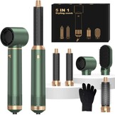 5-in-1 Heteluchtborstel: Föhn, Krultang & Styler met Korting