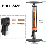 Staande Fietspomp met Manometer & 58% Korting | Hoge Druk 160 PSI | Racefiets/MTB