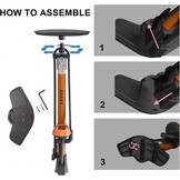 Staande Fietspomp met Manometer & 58% Korting | Hoge Druk 160 PSI | Racefiets/MTB