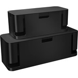 Kabelmanagementbox Zwart (2 Stuks XL/M) - 60% Korting