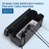 Kabelmanagementbox Zwart (2 Stuks XL/M) - 60% Korting