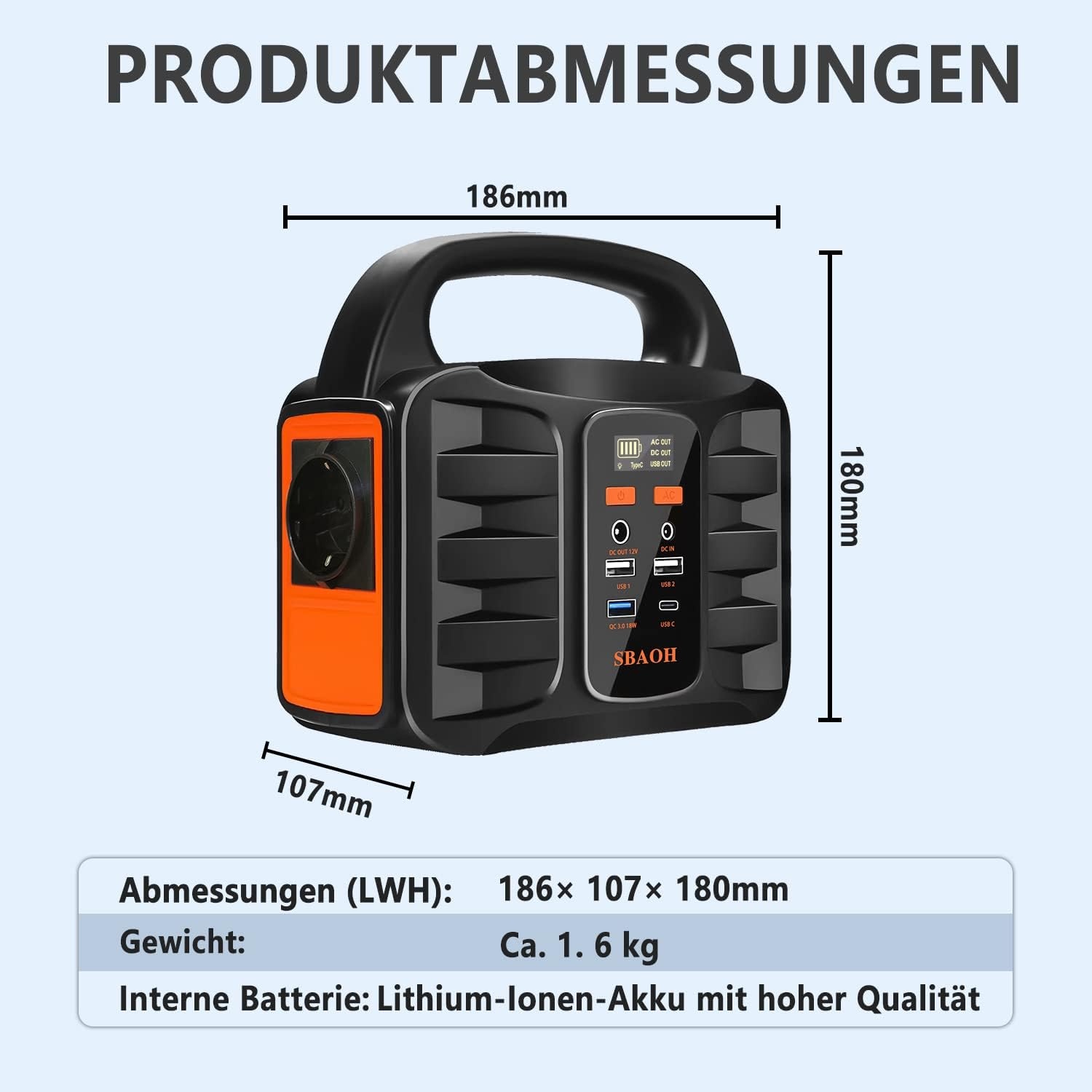 Draagbare powerstation generator, 27000mAh 220V/99W AC outlet camping zonnepaneel-opladen lithium batterij bank voeding voor outdoor reizen jacht noodgevallen back-up