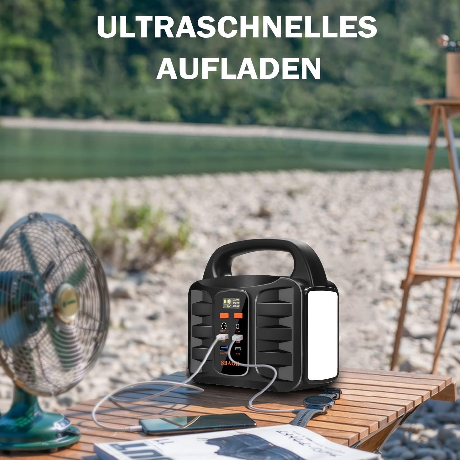 Draagbare powerstation generator, 27000mAh 220V/99W AC outlet camping zonnepaneel-opladen lithium batterij bank voeding voor outdoor reizen jacht noodgevallen back-up