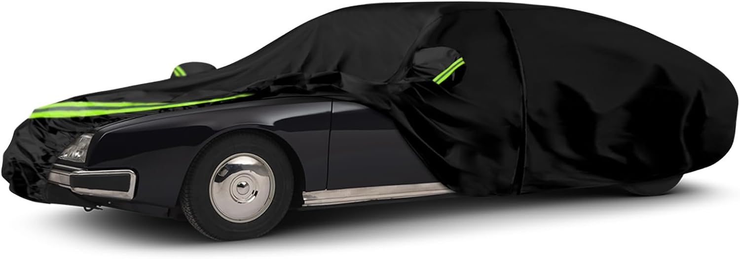 Car Cover Suitable for Citroen CX 1974-1991, waterproof full garage car cover with zipper door for snow, rain, all-weather protection