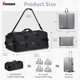 Reistas met wielen Groot 85L 3 IN 1 Handbagagetas met kofferorganizer 78x33x32cm Waterdichte Oxford-reisrugzak 3 rollen XL-rugzakkoffer met handgrepen voor reizen, weekendtas