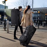 Reistas met wielen Groot 85L 3 IN 1 Handbagagetas met kofferorganizer 78x33x32cm Waterdichte Oxford-reisrugzak 3 rollen XL-rugzakkoffer met handgrepen voor reizen, weekendtas