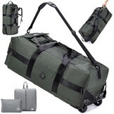 Reistas met wielen Groot 85L 3 IN 1 Handbagagetas met kofferorganizer 78x33x32cm Waterdichte Oxford-reisrugzak 3 rollen XL-rugzakkoffer met handgrepen voor reizen, weekendtas