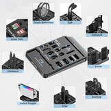 Switch Sports Accessoireset met organizer, compatibel met Switch/OLED, opslag voor Switch Sport Game accessoires, familiefeestpakket sportspelaccessoires, bundel voor Nintendo Switch en OLED, zwart