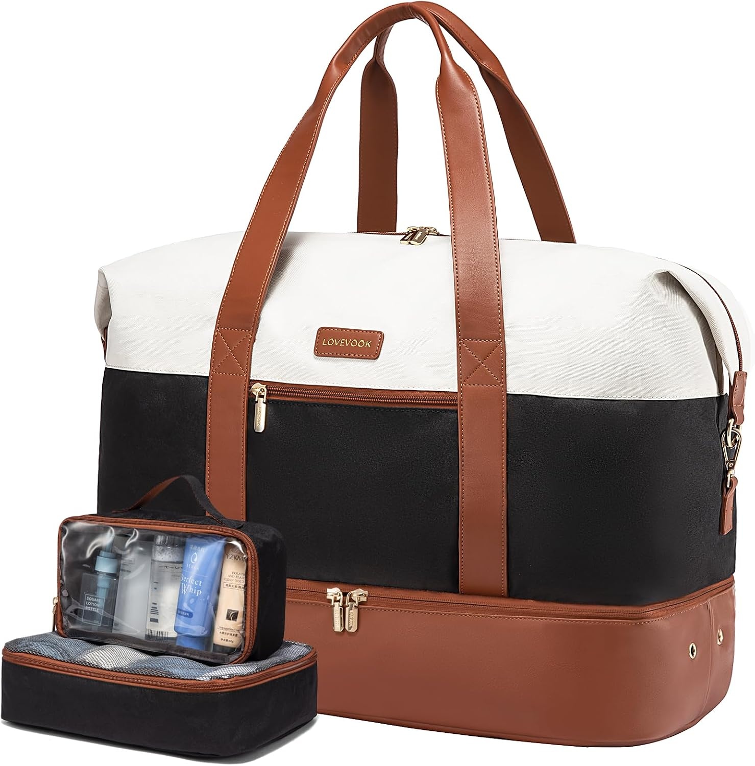 Ruime Weekendtas 56L - Handbagage Vliegtuig - Waterdicht met Schoenenvak - 60% Korting