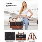Ruime Weekendtas 56L - Handbagage Vliegtuig - Waterdicht met Schoenenvak - 60% Korting