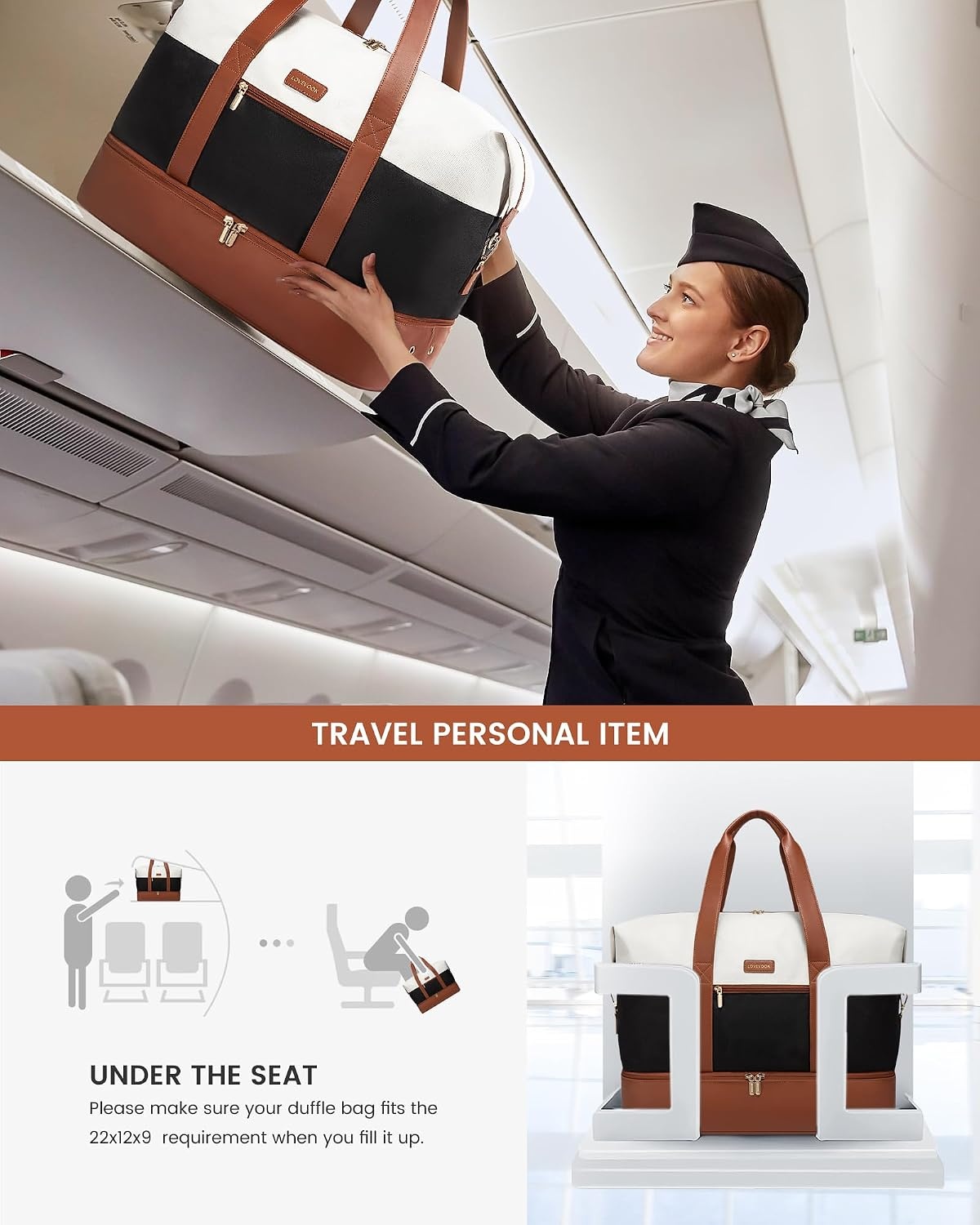 Ruime Weekendtas 56L - Handbagage Vliegtuig - Waterdicht met Schoenenvak - 60% Korting
