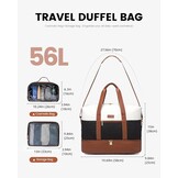 Ruime Weekendtas 56L - Handbagage Vliegtuig - Waterdicht met Schoenenvak - 60% Korting