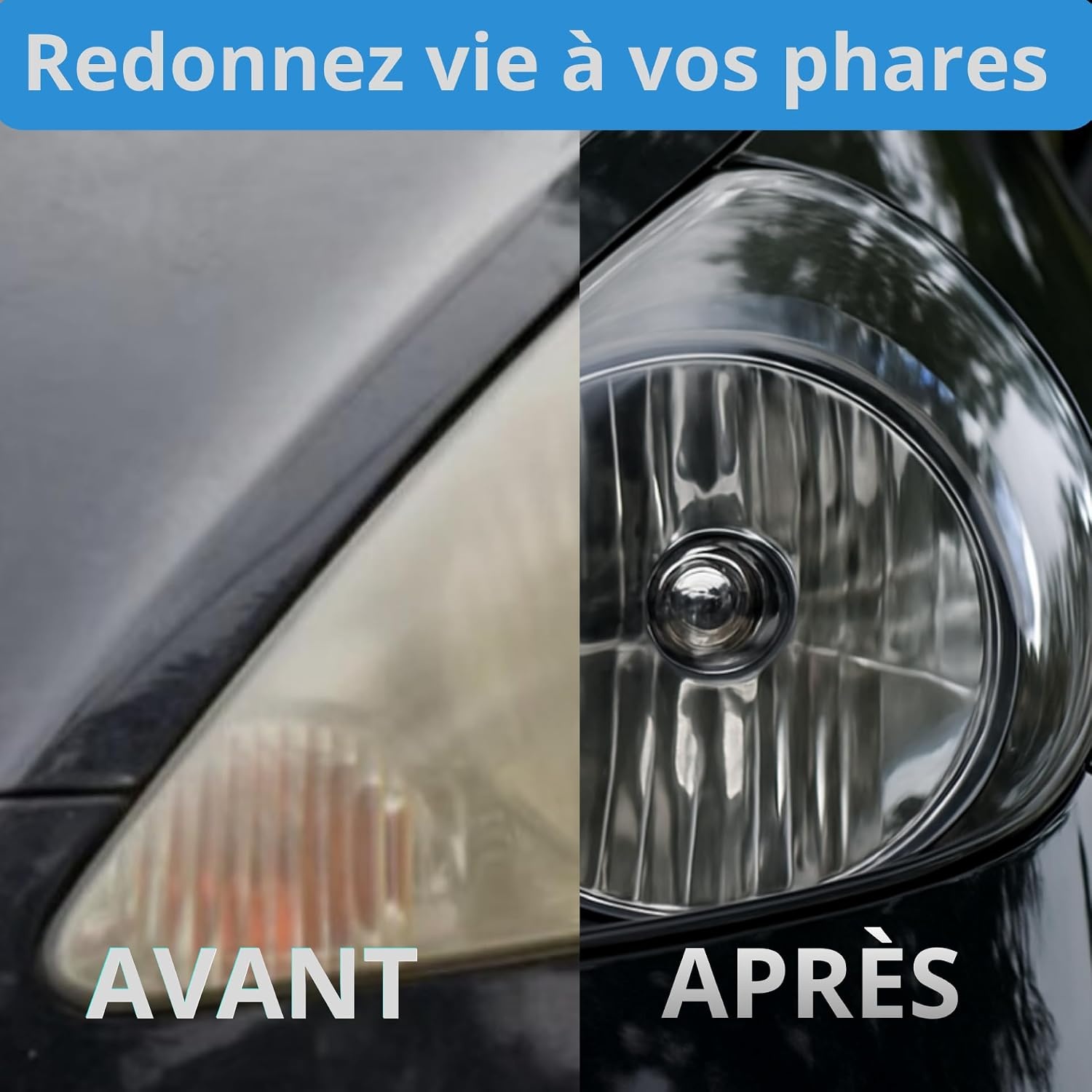 Frans merk: Renovator voor autokoplamp, renovatieset, polijstset, reiniging, schuren, koplamp voor motorfiets, renovatiereiniger voor koplampen, ondoorzichtig