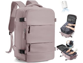 SZLX Vacuum Rugzak Carry-on Bagage Vrouwen, Airbag Rugzak Met Vacuüm Systeem Voor Reizen, Ryanair Travel Ruscksack Cabin Grootte Met Pomp Waterdichte Mannen Vacuüm Koffer