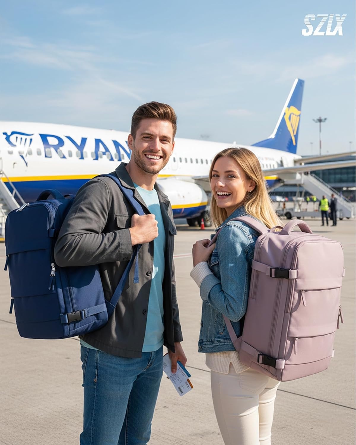 SZLX Vacuum Rugzak Carry-on Bagage Vrouwen, Airbag Rugzak Met Vacuüm Systeem Voor Reizen, Ryanair Travel Ruscksack Cabin Grootte Met Pomp Waterdichte Mannen Vacuüm Koffer