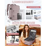 SZLX Vacuum Rugzak Carry-on Bagage Vrouwen, Airbag Rugzak Met Vacuüm Systeem Voor Reizen, Ryanair Travel Ruscksack Cabin Grootte Met Pomp Waterdichte Mannen Vacuüm Koffer