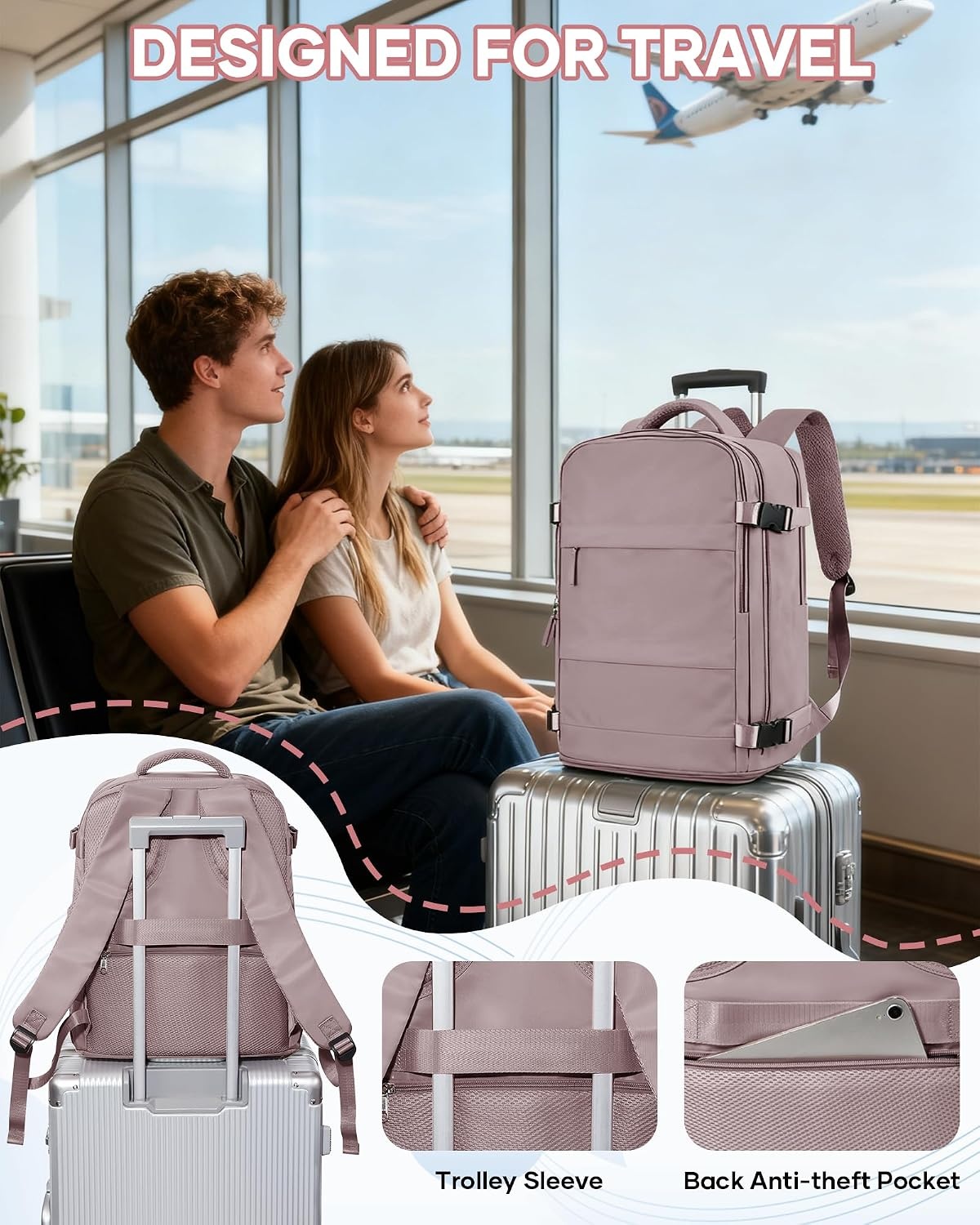 SZLX Vacuum Rugzak Carry-on Bagage Vrouwen, Airbag Rugzak Met Vacuüm Systeem Voor Reizen, Ryanair Travel Ruscksack Cabin Grootte Met Pomp Waterdichte Mannen Vacuüm Koffer