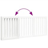 vidaXL Hondenhek inklapbaar 3 panelen 150 cm populierenhout wit