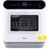 Midea Tabletop Dishwasher for 3 Place Settings, Can Be Used with and Without Water Connection, IOT Control, 6+1 Programmes, Touch Control, Mini Dishwasher for Homes, Dormitories and Motorhomes - Maat 3 Gedecke