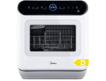 Midea Tabletop Dishwasher for 3 Place Settings, Can Be Used with and Without Water Connection, IOT Control, 6+1 Programmes, Touch Control, Mini Dishwasher for Homes, Dormitories and Motorhomes - Maat 3 Gedecke