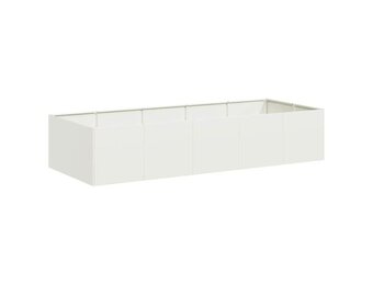 vidaXL Plantenbak 200x80x40 cm staal wit