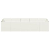 vidaXL Plantenbak 200x80x40 cm staal wit