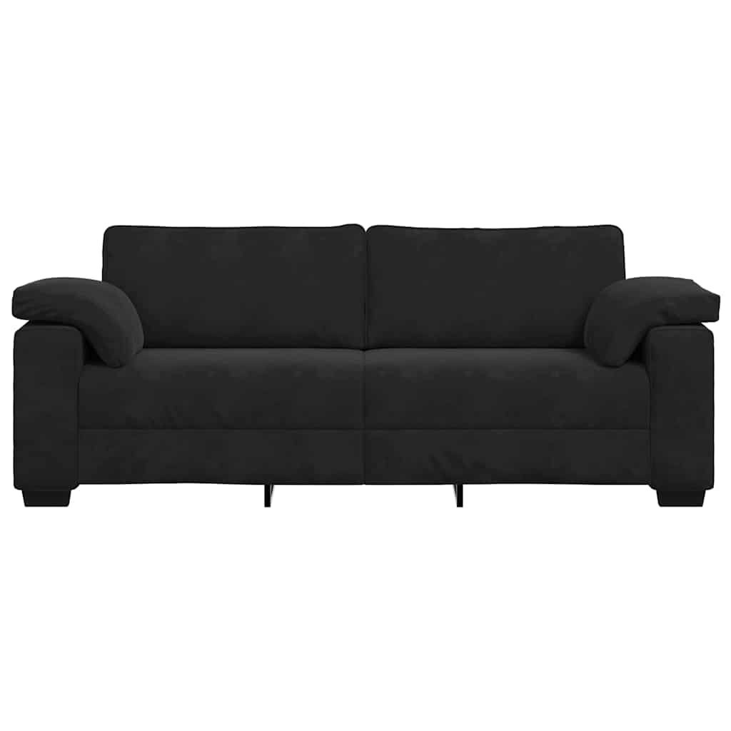 vidaXL 3-zitsbank 178 cm fluweel zwart