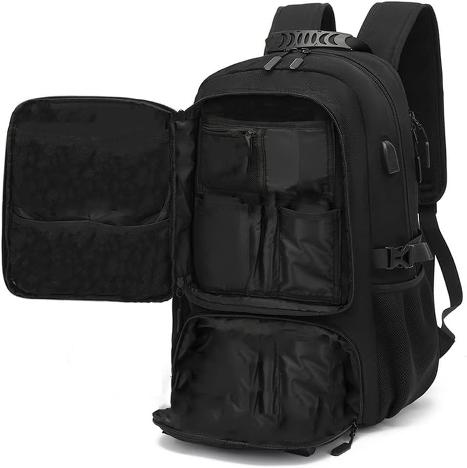 Reisrugzak Zwart 60L Waterbestendig met Laptopvak & Natvak (46% Korting)